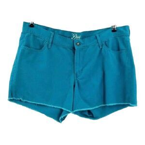 Womens Old Navy Diva Fit Vibrant Turquoise Raw Hem Shorts - Sz 6